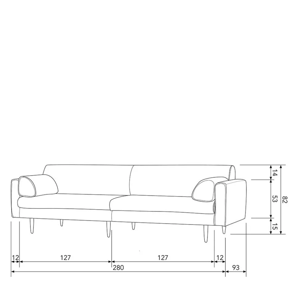 Pharao24 Wohnzimmer Couch Pardys> 3 Sitzer Sofa