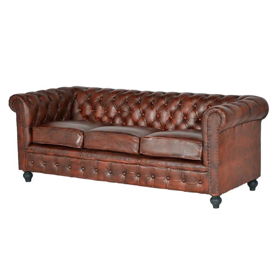 Pharao24 Wohnzimmer Couch Puerto> 3 Sitzer Sofa