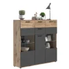 Vitrinenschrank|Wohnzimmervitrinen*Pharao24 Wohnzimmer Highboard Plestna