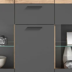 Vitrinenschrank|Wohnzimmervitrinen*Pharao24 Wohnzimmer Highboard Plestna