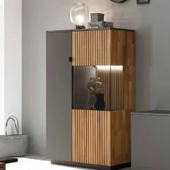 Pharao24 Wohnzimmer Highboard Strong> Massivholzmöbel|Wohnzimmerkommoden