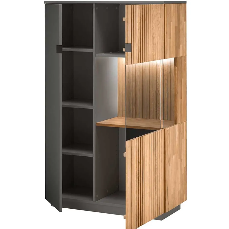 Pharao24 Wohnzimmer Highboard Strong> Massivholzmöbel|Wohnzimmerkommoden