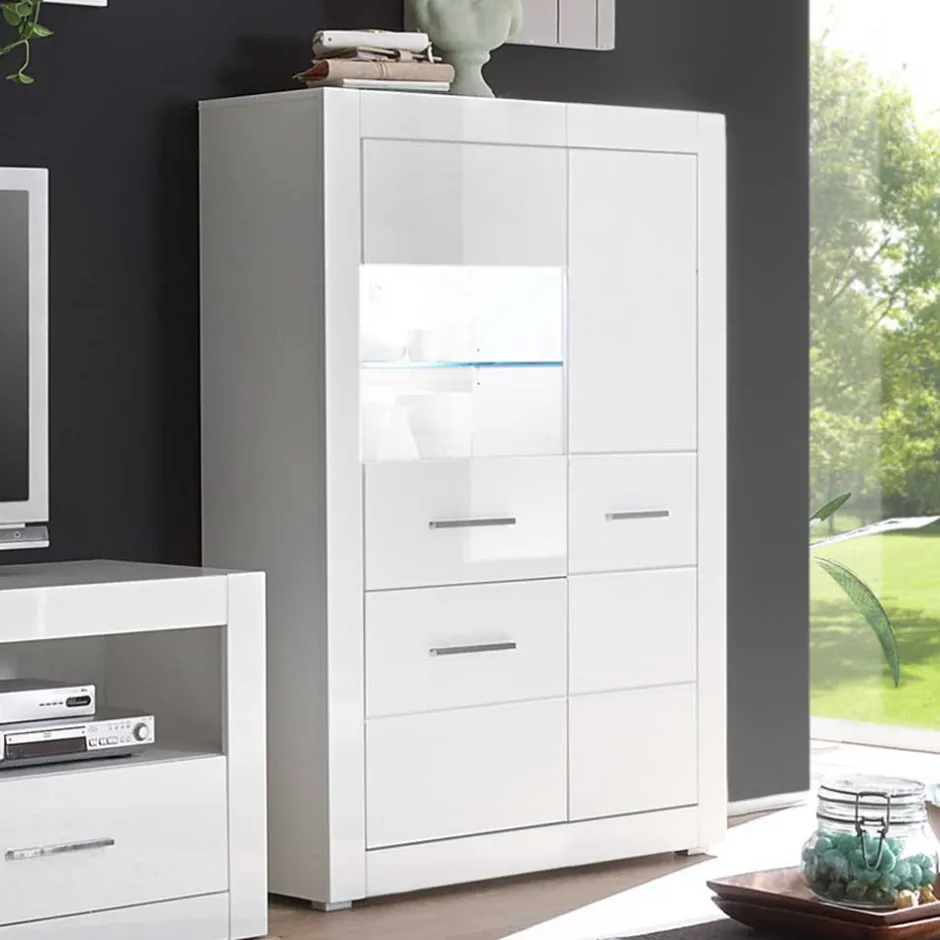 Pharao24 Wohnzimmer Highboard Triango> Wohnzimmerkommoden|Vitrinenschrank