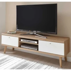 Massivholz Wohnwände*Pharao24 Wohnzimmer Kombination Levanca