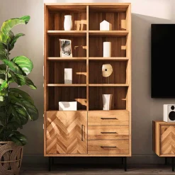 Pharao24 Wohnzimmer Regal Yalley> Wohnzimmerregale|Massivholzregale