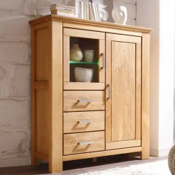 Wohnwand 350 Cm|Massivholz Wohnwände*Pharao24 Wohnzimmer Schrankwand Grasilla