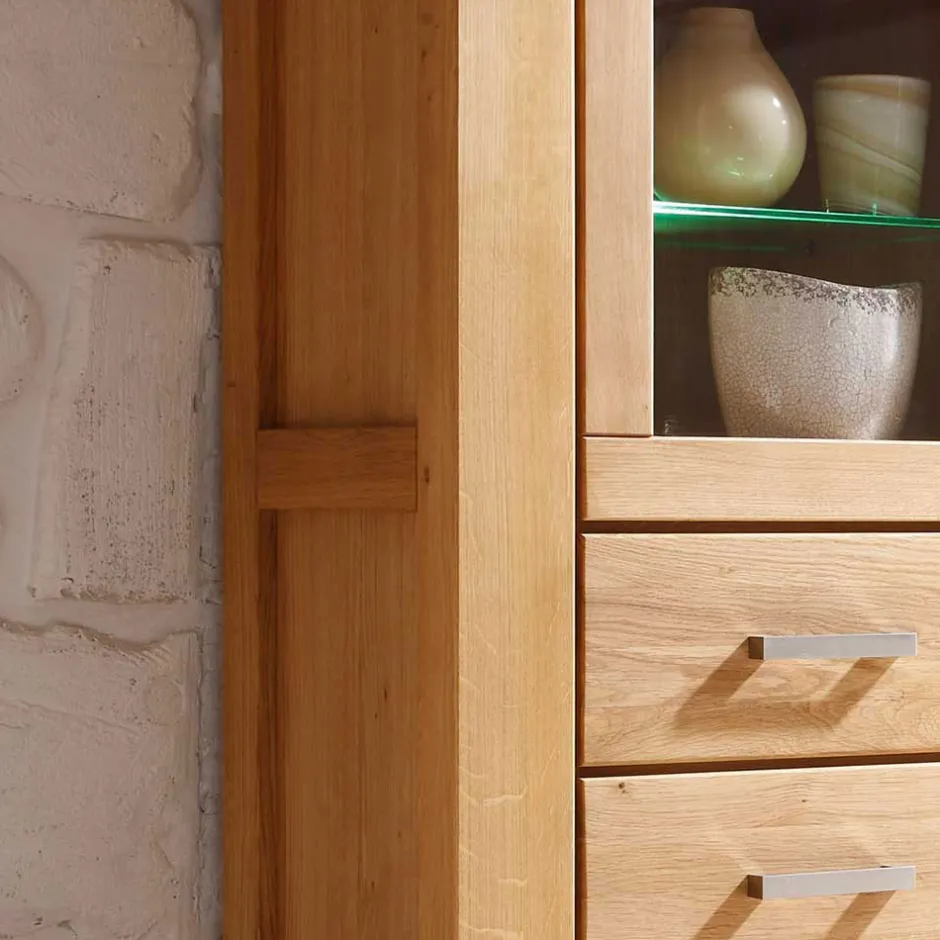 Wohnwand 350 Cm|Massivholz Wohnwände*Pharao24 Wohnzimmer Schrankwand Grasilla