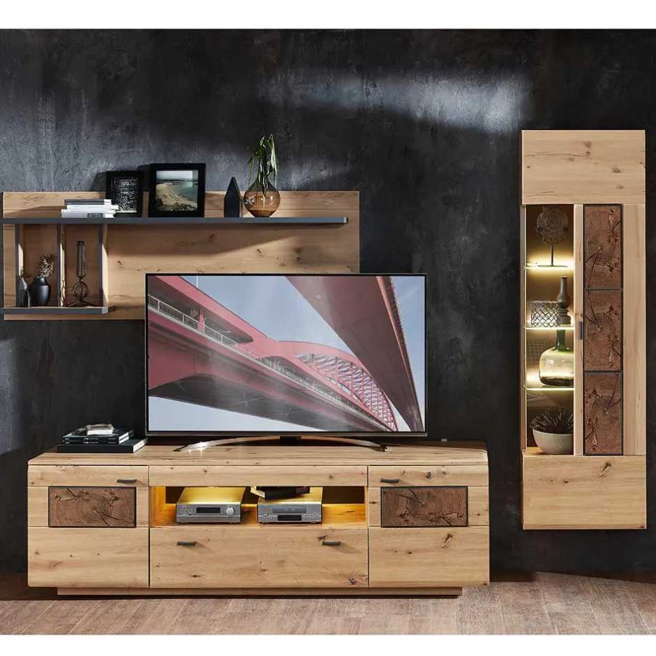 Pharao24 Wohnzimmer Schrankwand Philsov> Moderne Wohnwände|Wohnwand 250 Cm