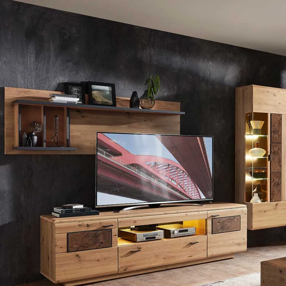 Pharao24 Wohnzimmer Schrankwand Philsov> Moderne Wohnwände|Wohnwand 250 Cm