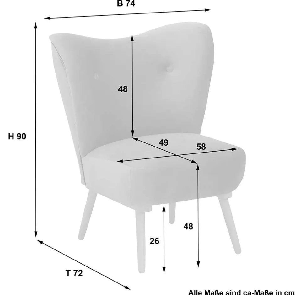 Pharao24 Wohnzimmer Sessel dunkelblau Bechir> Wohnzimmer Sessel