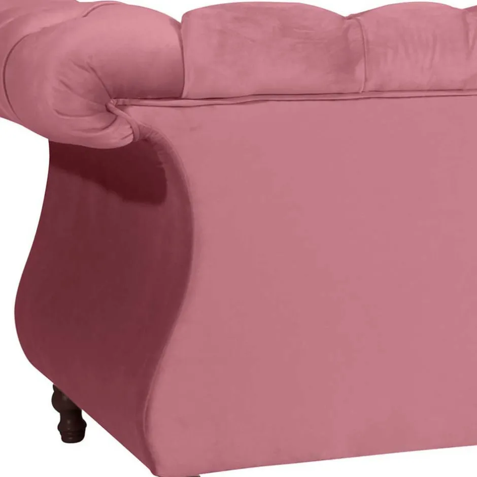 Wohnzimmercouch|Einzelsofa*Pharao24 Wohnzimmer Sofa Rosa Lisbon