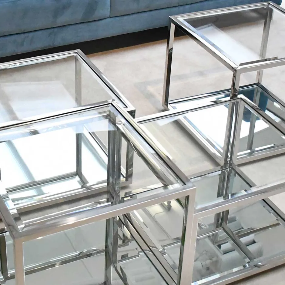 Pharao24 Wohnzimmer Tisch Satz Juareza> Glastische