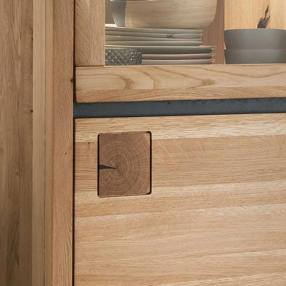 Massivholzmöbel|Vitrinenschrank*Pharao24 Wohnzimmer Vitrine Shailina