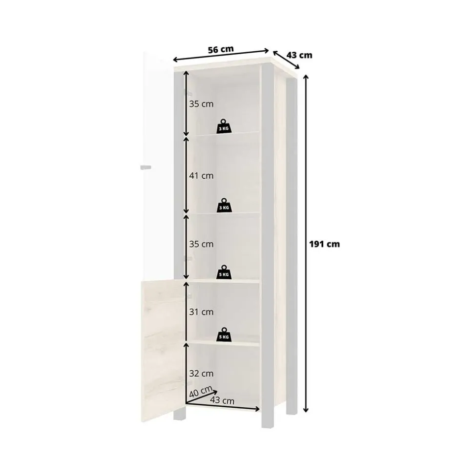 Pharao24 Wohnzimmer Vitrinenschrank Conru> Vitrinenschrank|Stauraumvitrinen