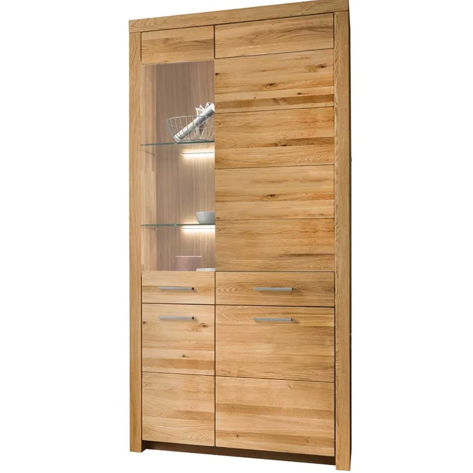 Pharao24 Wohnzimmer Vitrinenschrank Divrina> Massivholzmöbel|Wohnzimmerschrank