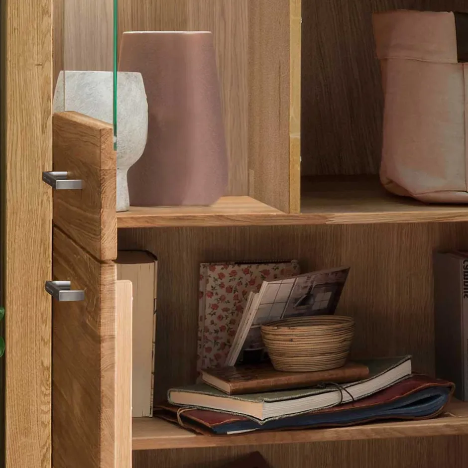 Pharao24 Wohnzimmer Vitrinenschrank Divrina> Massivholzmöbel|Wohnzimmerschrank