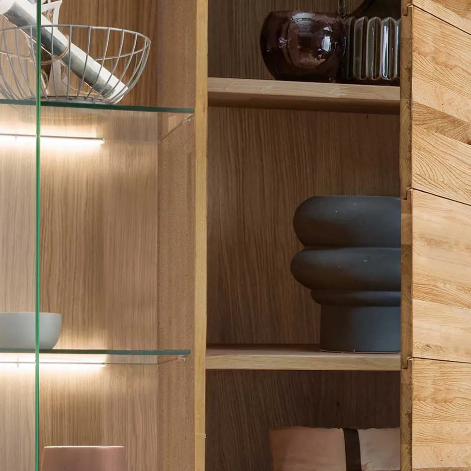 Pharao24 Wohnzimmer Vitrinenschrank Divrina> Massivholzmöbel|Wohnzimmerschrank