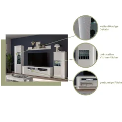 Vitrinenschrank|Wohnzimmervitrinen*Pharao24 Wohnzimmer Vitrinenschrank Countrys