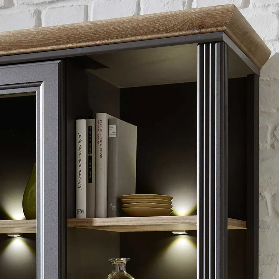 Pharao24 Wohnzimmer Vitrinenschrank Valgura> Wohnzimmervitrinen|Vitrinenschrank