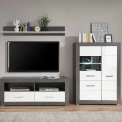 Pharao24 Wohnzimmer Wohnwand Jains> Moderne Wohnwände|Wohnwand 250 Cm