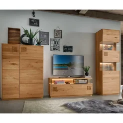 Pharao24 Wohnzimmeranbauwand Wildeiche Onitos> Wohnwand 300 Cm|Moderne Wohnwände