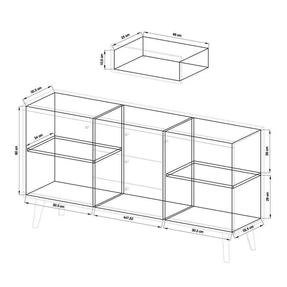 Massivholz Wohnwände*Pharao24 Wohnzimmermöbel Set Levanca