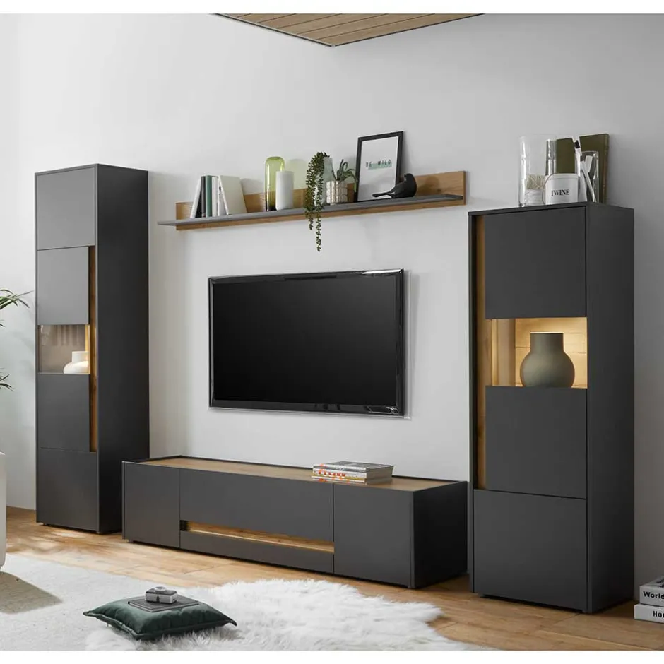 Pharao24 Wohnzimmermöbel Uzniana> Moderne Wohnwände|Wohnwand 250 Cm