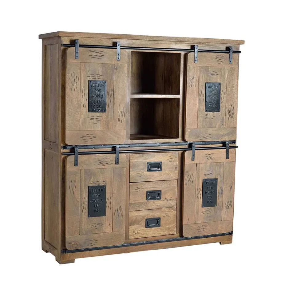 Wohnzimmervitrinen|Massivholz Schränke*Pharao24 Wohnzimmerschrank Ailunaro