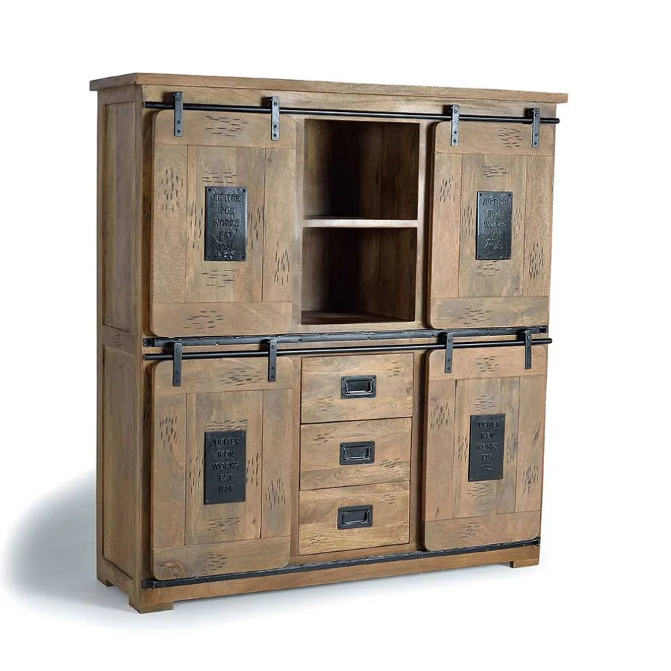 Wohnzimmervitrinen|Massivholz Schränke*Pharao24 Wohnzimmerschrank Ailunaro