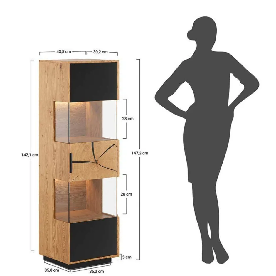 Stauraumvitrinen*Pharao24 Wohnzimmerschrank Lakosion