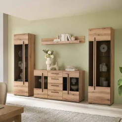 Moderne Wohnwände|Wohnwand 250 Cm*Pharao24 Wohnzimmerschrankwand Cemutra