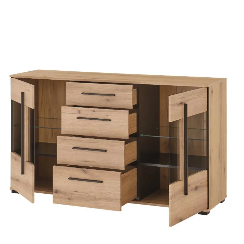 Moderne Wohnwände|Wohnwand 250 Cm*Pharao24 Wohnzimmerschrankwand Cemutra