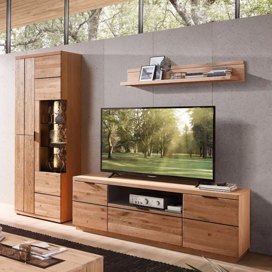 Moderne Wohnwände|Wohnwand 250 Cm*Pharao24 Wohnzimmerschrankwand Emly