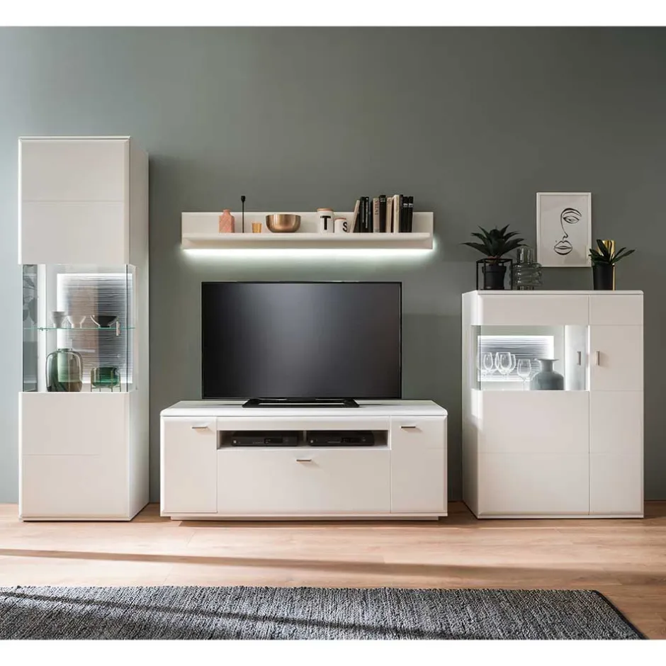 Wohnwand 300 Cm|Moderne Wohnwände*Pharao24 Wohnzimmerschrankwand Jelvedo