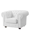 Wohnzimmer Sessel*Pharao24 Wohnzimmersessel weiß Leder Jooma