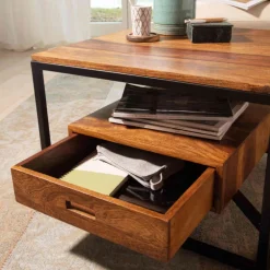 Wohnzimmertisch|Beistelltische*Pharao24 Wohnzimmertisch Valnut