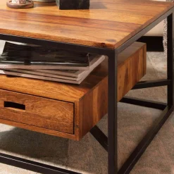 Wohnzimmertisch|Beistelltische*Pharao24 Wohnzimmertisch Valnut