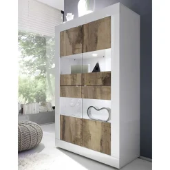 Pharao24 Wohnzimmervitrine Yuelva> Vitrinenschrank|Wohnzimmervitrinen