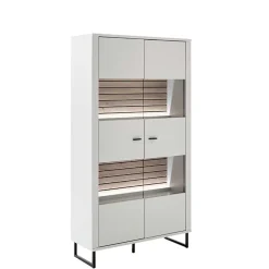 Vitrinenschrank|Wohnzimmervitrinen*Pharao24 Wohnzimmervitrinenschrank modern Polar