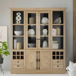 Pharao24 Wohnzimmervitrinenschrank Jennva> Vitrinenschrank|Büchervitrinen