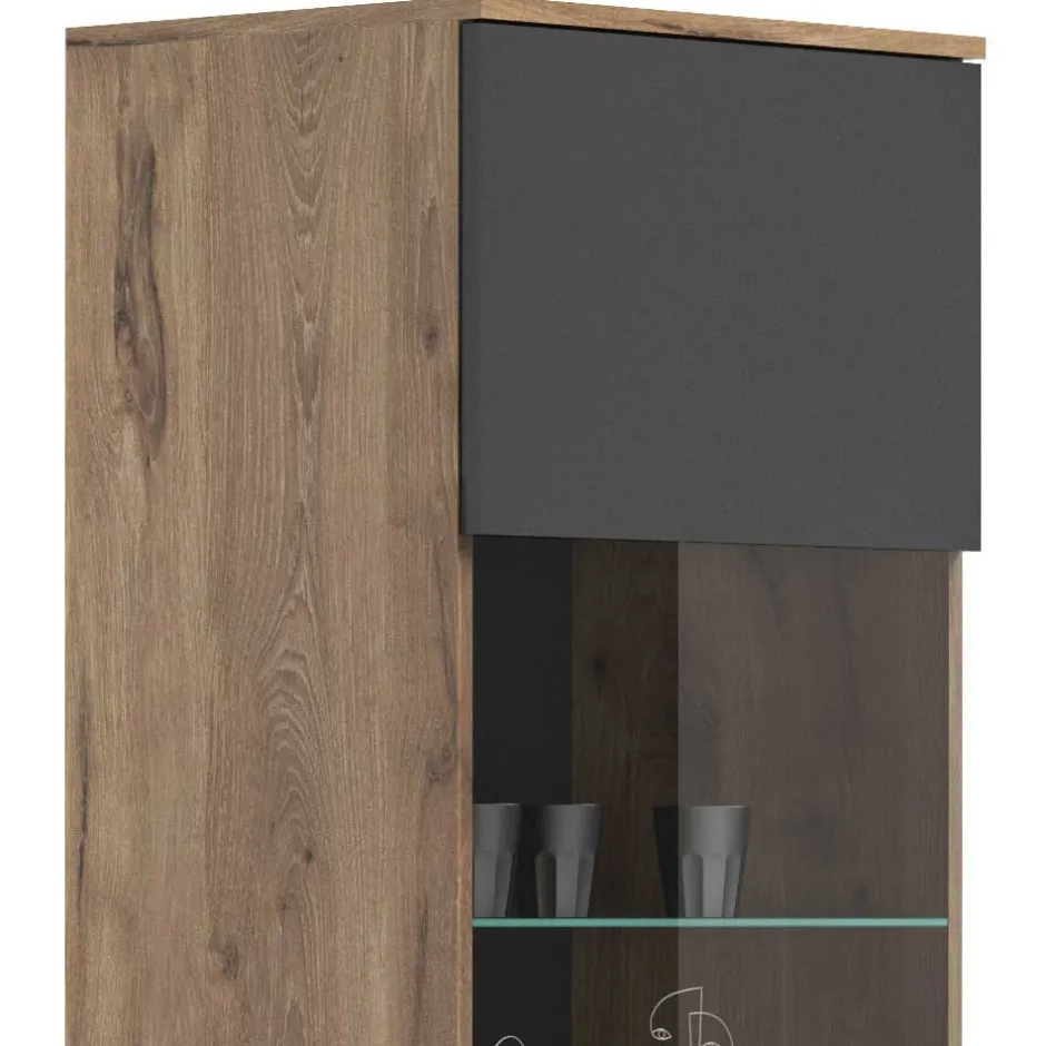Vitrinenschrank|Stauraumvitrinen*Pharao24 Wohnzimmervitrinenschrank Plestna