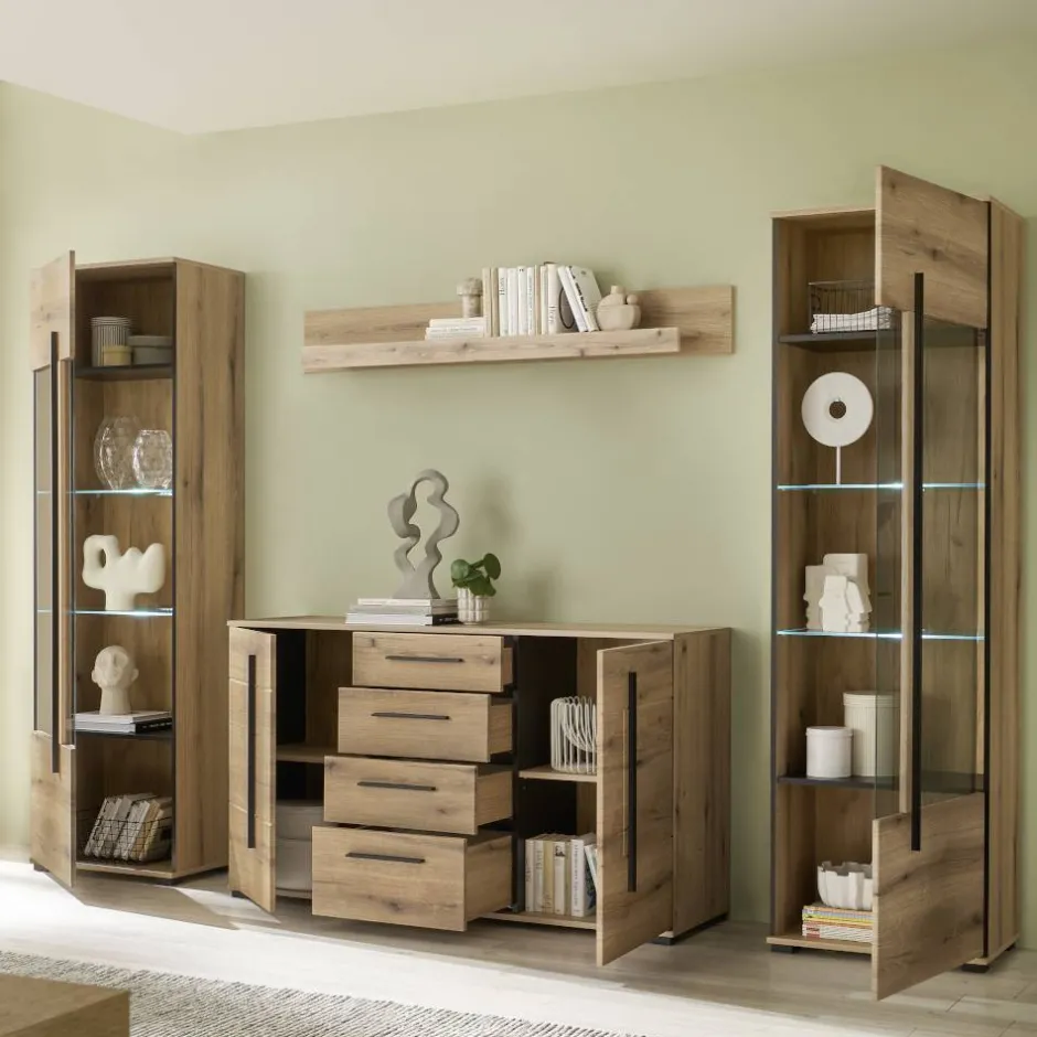 Moderne Wohnwände|Wohnwand 250 Cm*Pharao24 Wohnzimmerwand Cemutra