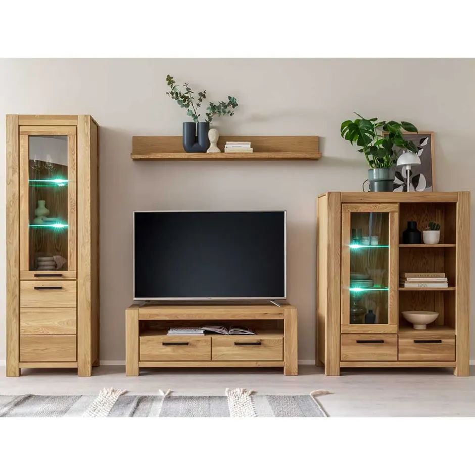 Pharao24 Wohnzimmerwand Crystoga> Wohnwand 300 Cm|Moderne Wohnwände