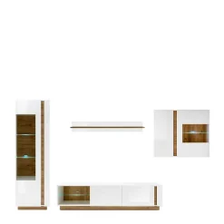 Wohnwand 300 Cm*Pharao24 Wohnzimmerwand Franvos