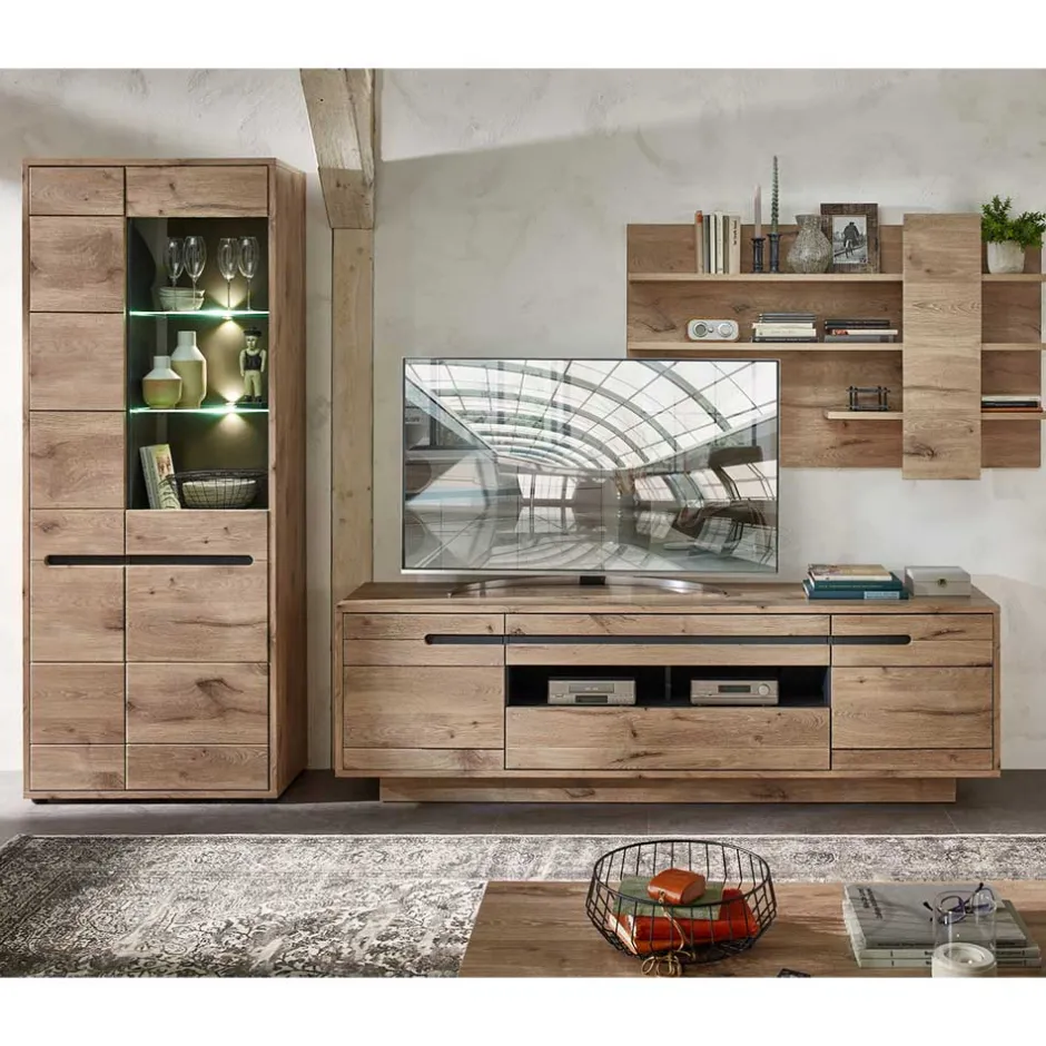 Pharao24 Wohnzimmerwand Griffin> Wohnzimmerschrank|Wohnwand 300 Cm