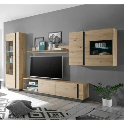 Moderne Wohnwände|Wohnwand 300 Cm*Pharao24 Wohnzimmerwand modern Matrezina