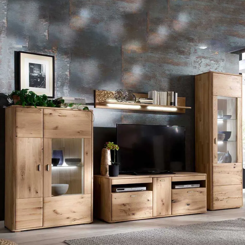 Wohnzimmerschrank|Wohnwand 350 Cm*Pharao24 Wohnzimmerwohnwand Drascana