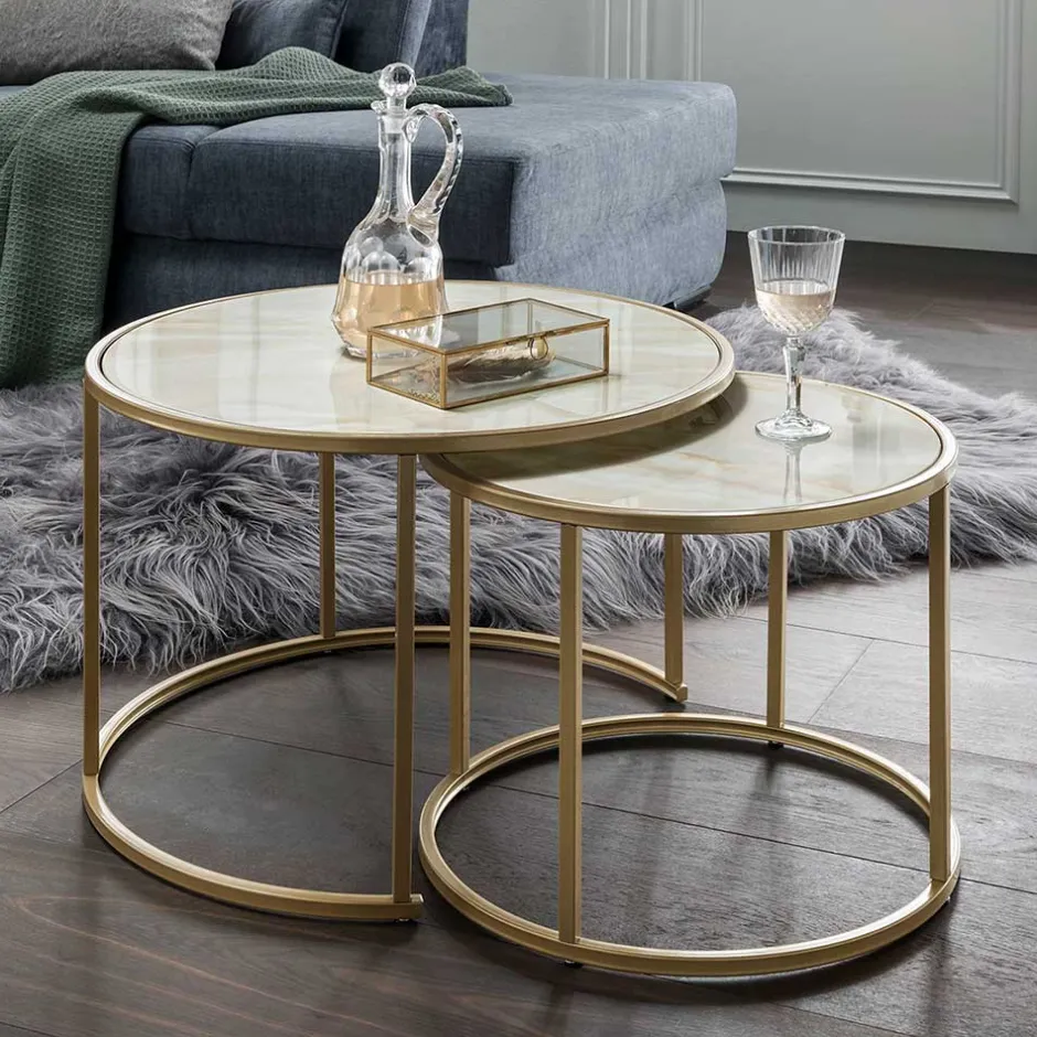 Pharao24 Zwei Couchtische Gracias> Wohnzimmertisch|Beistelltische