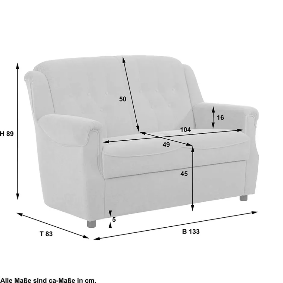 Pharao24 Zweiersofa Borgetto> Wohnzimmercouch|Einzelsofa