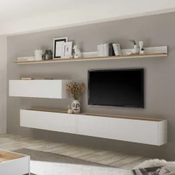 Pharao24 Zweifarbige Wohnwand Rascian> Moderne Wohnwände|Wohnwand 350 Cm